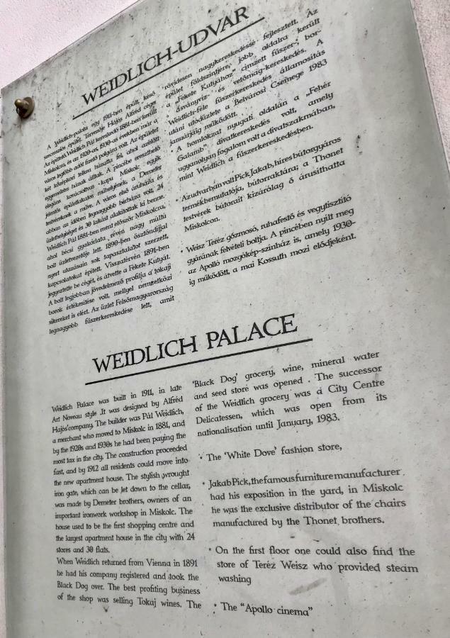 City Center Apartman - Weidlich Palace - Miskolc Eksteriør billede